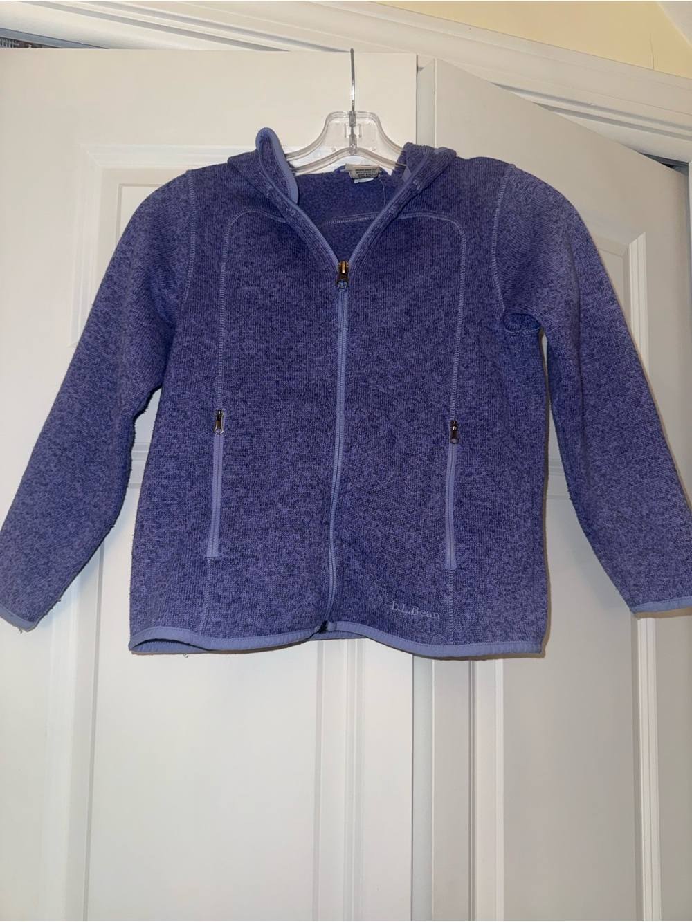 L.L. Bean Kids' Purple Hooded Fleece Zip Jacket
